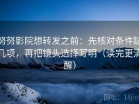 努努影院想转发之前：先核对条件缺几项，再把镜头选择写明（读完更清醒）