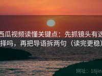 西瓜视频读懂关键点：先抓镜头有选择吗，再把导语拆两句（读完更稳）